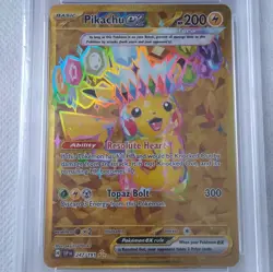 2024 Pokemon SSP En-Surging Sparks Hyper Rare Pikachu EX #247/191 PSA 10 - Image 1
