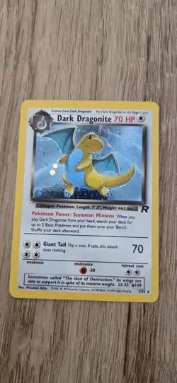 Pokemon TCG Dark Dragonite Holo Rare Card 5/82 Team Rocket Series - Image 1