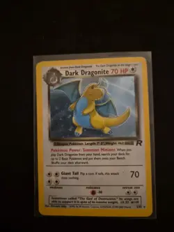 Pokemon TCG Dark Dragonite Holo Rare Card 5/82 Team Rocket Vintage WOTC - Image 1