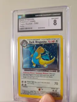Pokemon TCG Dark Dragonite Holo Rare Card 5/82 Team Rocket Series CGC 8 - Image 4