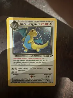 Pokemon TCG Dark Dragonite Holo Rare Card 5/82 Team Rocket Vintage WOTC - Image 1