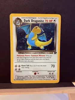 Pokemon TCG Dark Dragonite Holo Rare Card 5/82 Team Rocket Vintage WOTC LP/NM - Image 1