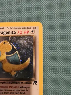 Pokemon TCG Dark Dragonite Holo Rare Card 5/82 (Swirl) Team Rocket Series MP - Image 4