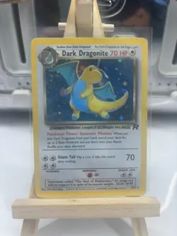 Pokemon TCG Dark Dragonite Holo Rare Card 5/82 (Swirl) Team Rocket Series - Image 1