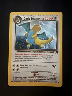 Pokemon TCG Dark Dragonite Holo Rare Card 5/82 Team Rocket Series MP - Image 1