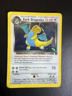 Pokemon TCG Dark Dragonite Holo Rare Card 5/82 Team Rocket Series Light Play - Image 1