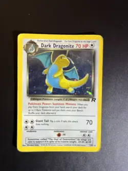 Pokemon TCG Dark Dragonite Holo Rare Card 5/82 Team Rocket Series Light Play - Image 2