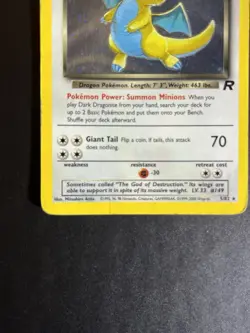 Pokemon TCG Dark Dragonite Holo Rare Card 5/82 Team Rocket Series Light Play - Image 4