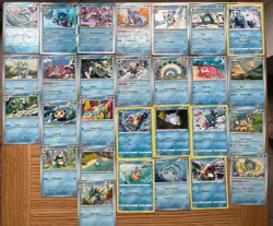 x28 Water Pokemon Card Bundle Lot great condition various packs - Image 1
