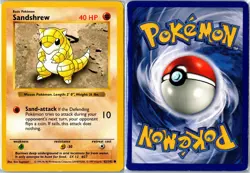 Pokemon Card - Sandshrew Base Set Shadowless 62/102 1999 Common MP - Image 3