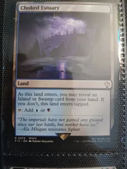 Mtg Misprint Miscut Chocked Estuary Rare Factory Error Card - Image 1
