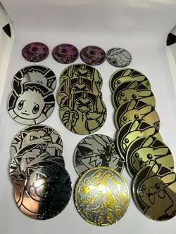 Pokemon TCG Official Coins Jumbo and Standard Lots 1-5 combined. - Image 2