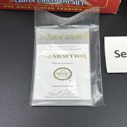 1999 Burger King Mewtwo Pokemon 23K Gold Plated Card With Box COA Vintage - Image 2