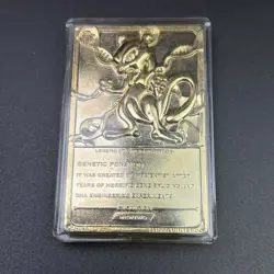 1999 Burger King Mewtwo Pokemon 23K Gold Plated Card With Box COA Vintage - Image 5