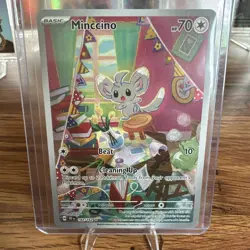 Pokemon Minccino 182/162 SV05 Temporal Forces Illustration Rare Full Art Holo - Image 1