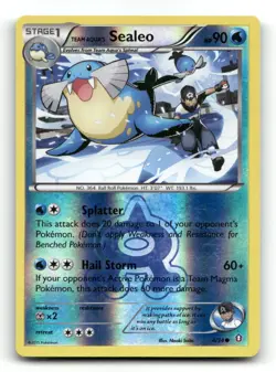 Team Aqua's Sealeo 4/34 Common Double Crisis Pokemon Reverse Holo MP - Image 1