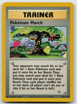 Pokemon March 102/111 Neo Genesis Pokemon LP - Image 1