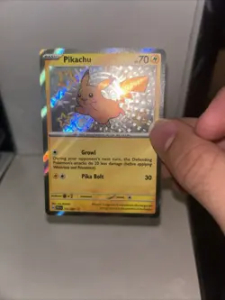 Pokemon Pikachu TCG Scarlet & Violet Paldean Fates Holo Card 131/091 Shiny Rare - Image 5