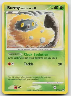 Burmy Sandy Cloak 57/99 Arceus Pokemon Tomokazu Komiya LP - Image 1