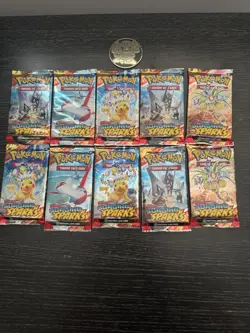 Pokemon Tcg Surging Sparks 10x Booster Packs Sealed New - Image 1