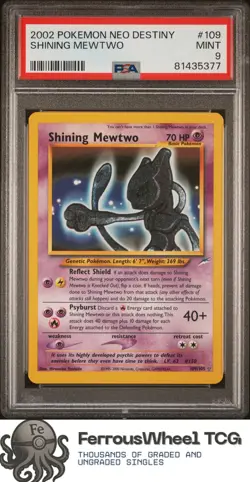 Shining Mewtwo #109 - 2002 Pokemon Neo Destiny - PSA 9 - Image 1