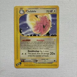 Pokemon TCG Clefable Expedition Base Set Regular Rare Card 41/165 Mp - Image 1