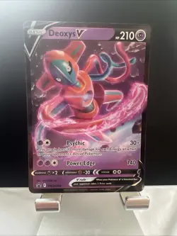 Pokemon Deoxys v Max Promo TCG SWSH266 Black Star English Edition - Image 1