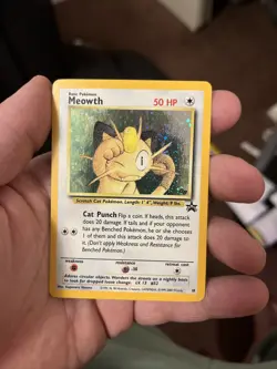 Pokemon TCG Meowth Wizards Black Star Promos 10 Holo Promo. +5 more Promo Cards - Image 1