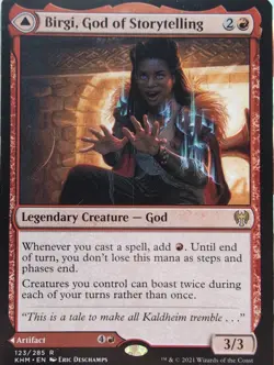 x1 Birgi, God of Storytelling Harnfel, Horn of Bounty KHM MTG 123 RARE 1x - Image 1