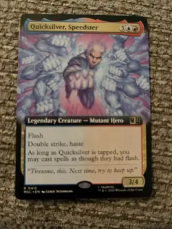 Quicksilver, Speedster Extended Art Marvel Super Heroes Mtg Nm 0412 - Image 1