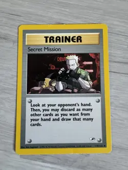 Trainer Secret Mission 118/132 Pokemon Card Gym Hero’s - Image 1