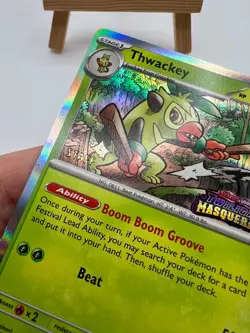 Pokemon Twilight Masquerade - SVP115 Thwackey - STAFF Stamped Promo - NM/M - Image 2