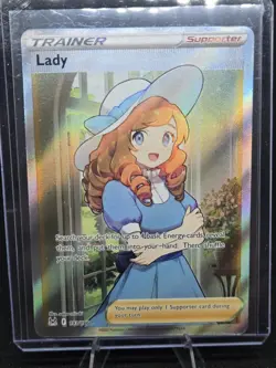 Pokemon TCG Lost Origin Lady 193/196 Ultra Rare Holo Full Art Trainer Supporter - Image 1