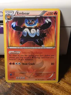 1x Vintage Pokemon Shiny Emboar 100/99 Next Destinies Secret Rare Holo Hp DmgU - Image 1