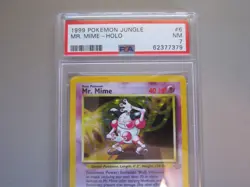 1999 Pokemon Jungle #6 Mr. Mime-Holo PSA 7 - Image 2