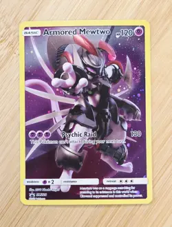 Armored Mewtwo SM228 Swirl Holo Rare Fall 2019 Collector Chest Promo Pokemon NM - Image 1