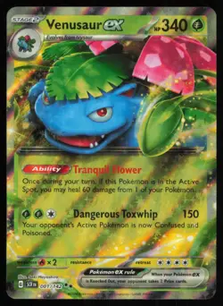 2024 SCARLET & VIOLET SERIES - STELLAR CROWN VENUSAUR EX DOUBLE RARE #1 - Image 1