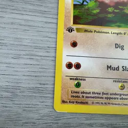 Pokemon Diglett 47/102 1st Edition Base Set Shadowless WOTC 1999 LP - Image 3