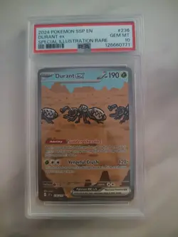 Pokemon Sv08 Surging Sparks Durant Ex 236/191 Illustration Rare Holo PSA 10 - Image 1