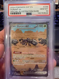 2024 Pokemon Durant ex #236 SIR -SV08: Surging Sparks 236/191 - PSA 10 GEM MINT - Image 1