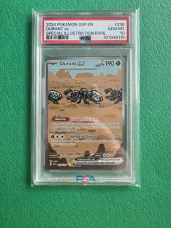 PSA 10 GEM Mint Durant ex 236/191 Special Illustration Rare - Pokemon SV08 SSP - Image 1
