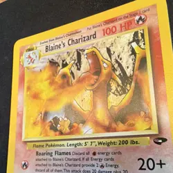 Pokemon TCG Blaine's Charizard Gym Challenge 2 Holo Unlimited Rare - Image 1