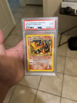 Pokemon TCG Blaine's Charizard Gym Challenge 2 Holo Unlimited Rare PSA 2 - Image 1