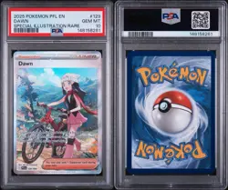 PSA 10 2025 POKEMON PFL EN-PHANTASMAL FLAMES #129 DAWN SPECIAL ILLUSTRATION RARE - Image 3