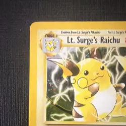 Pokemon TCG Lt. Surge's Raichu 11/132 Gym Challenge Holo Rare 80 HP 2000 - Image 2