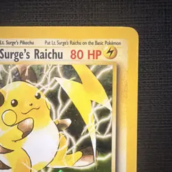 Pokemon TCG Lt. Surge's Raichu 11/132 Gym Challenge Holo Rare 80 HP 2000 - Image 3