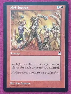 Magic The Gathering STRONGHOLD MOB JUSTICE red card MTG - Image 1