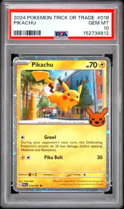 Pokemon TCG Cosmos Pikachu Card 018/091 Halloween Trick or Trade 2024 - Image 3