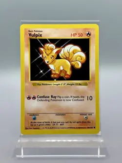 Vulpix 68/102 Shadowless Base Set LP - Pokemon TCG Card Common Unlimited - Image 1