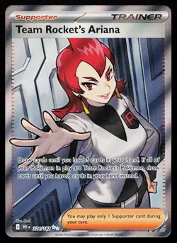 Team Rocket's Ariana 224/182 Ultra Rare Destined Rivals Pokemon Card - Image 1